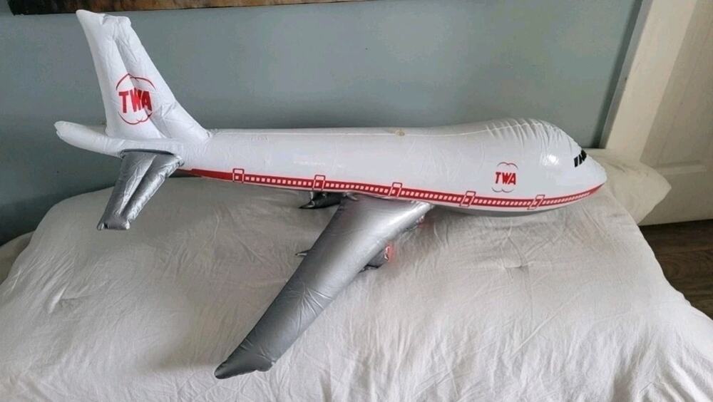 Vintage TWA Jumbo 747 Inflatable Airplane NEW Dan Brechner & Co Airline NOS